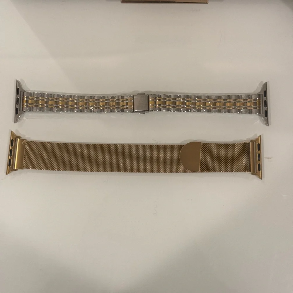 Stainless Steel Milanese Loop and Silver/Gold Metal Band